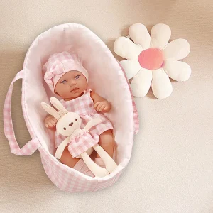 12 Inch Super Realistic Reborn Doll Set with Clothes Party Soothing Baby Basket Doll for Infants And Toddlers 0-3 Years Old - Image 4