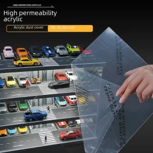 164 Scale Realistic Elevator Style Parking Garage Scene Lighting Acrylic Box Display Cabinet Model Toy Handheld - Image 3