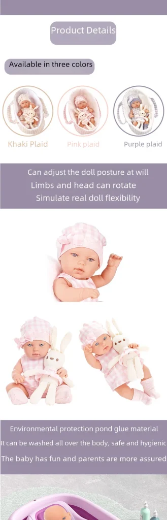 12 Inch Super Realistic Reborn Doll Set with Clothes Party Soothing Baby Basket Doll for Infants And Toddlers 0-3 Years Old