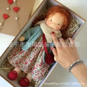 Miniature Handmade Enamel Christmas Thumb Doll Gift Box Waldorf Doll Traditional European Style Toy For Children - Image 13