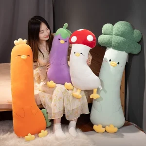 Vegetable Plush Pillow Toys – Mushroom & Carrot Soft Pillows - Image 3