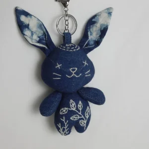 Bunny keychain | botanical dye | Chinese handicrafts - Image 5