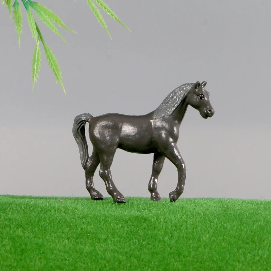 Mini simulation solid horse model 8 suit steed horse horse wild horse animal vinyl ornaments toy hand