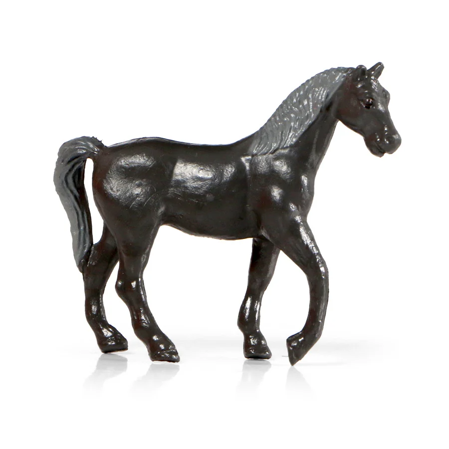 Mini simulation solid horse model 8 suit steed horse horse wild horse animal vinyl ornaments toy hand