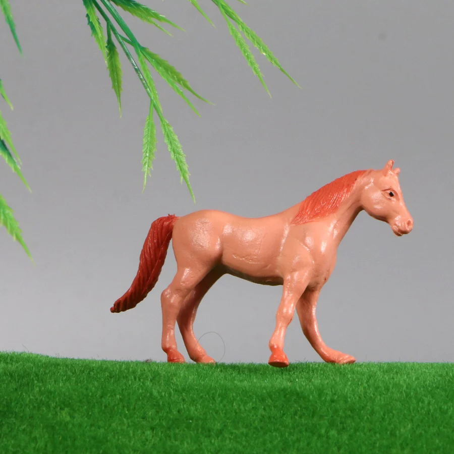 Mini simulation solid horse model 8 suit steed horse horse wild horse animal vinyl ornaments toy hand