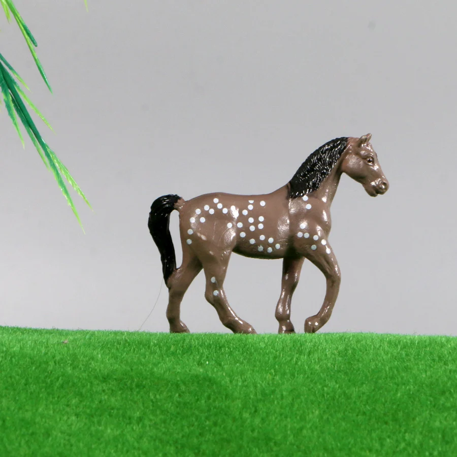 Mini simulation solid horse model 8 suit steed horse horse wild horse animal vinyl ornaments toy hand