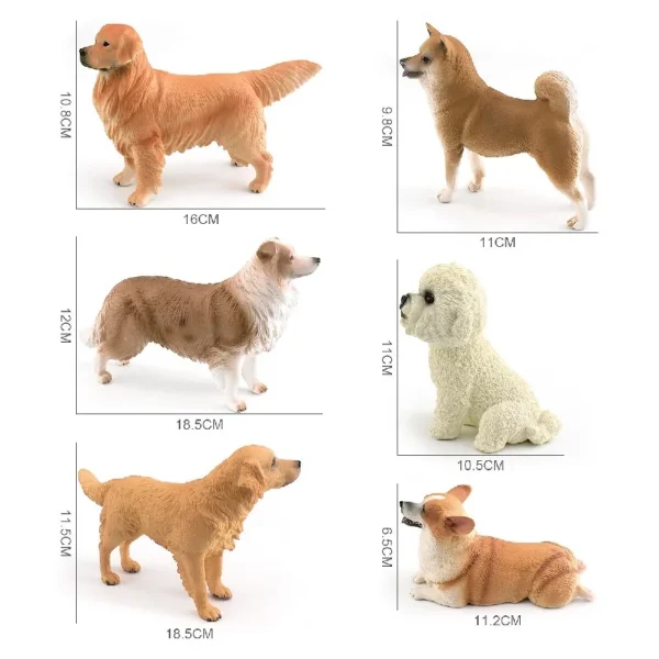 Children's simulation animal famous dog model Shiba Inu Teddy golden retriever Corgi shepherd dog pet dog decoration ornaments -16a0b026330345a79d7cb2d100564664