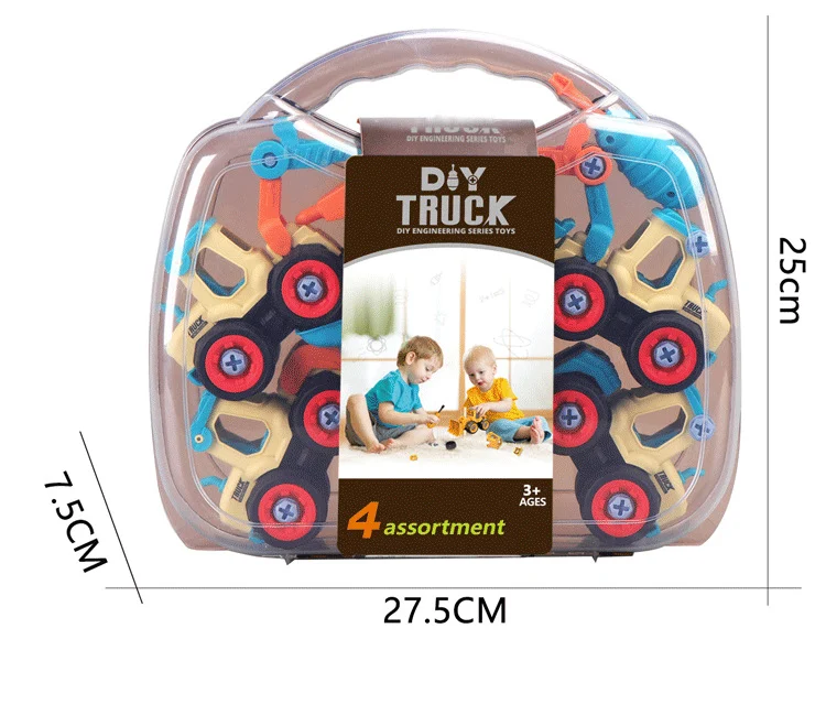 Children's Assembly Engineering Vehicle Disassembly Removable Screw Assembly Toy -17a25bacb00f4435accfb2d6005dc473