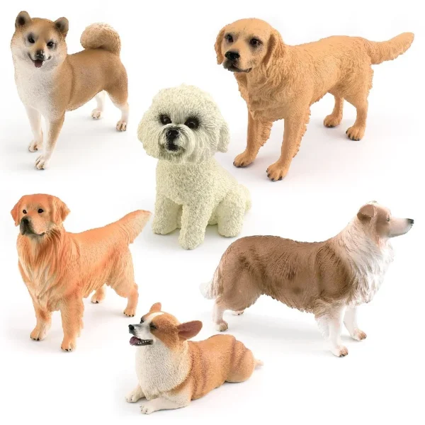 Children's simulation animal famous dog model Shiba Inu Teddy golden retriever Corgi shepherd dog pet dog decoration ornaments -2efe19715f7e487fbdc2b2d10056470e