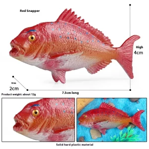 Simulation Cognitive Marine Animal Model Toy Salmon Salmon Large Mouth Bass Golden Gun Fish Tank Landscape Decoration - Image 25