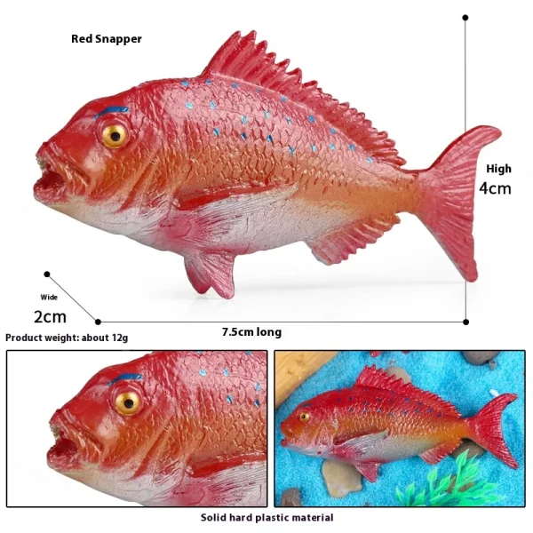 Simulation Cognitive Marine Animal Model Toy Salmon Salmon Large Mouth Bass Golden Gun Fish Tank Landscape Decoration -3bd13204e2aa41ce8b23b2d1005cb211