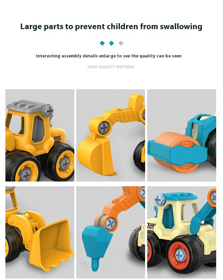 Children's Assembly Engineering Vehicle Disassembly Removable Screw Assembly Toy -5660fdc9e6bf4196b594b2d6005de236