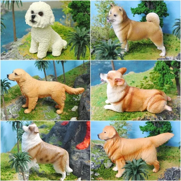Children's simulation animal famous dog model Shiba Inu Teddy golden retriever Corgi shepherd dog pet dog decoration ornaments -6a6d1cf1d0744947af9eb2d1005646c8