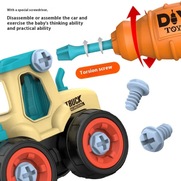 Children's Assembly Engineering Vehicle Disassembly Removable Screw Assembly Toy -781e57ab54854ec3a5e0b2d6005f64fa