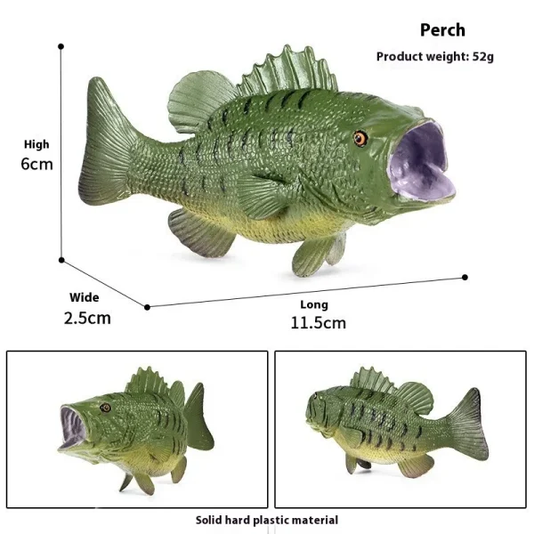Simulation Cognitive Marine Animal Model Toy Salmon Salmon Large Mouth Bass Golden Gun Fish Tank Landscape Decoration -81ec9bf14618457e9835b2d1005caa07