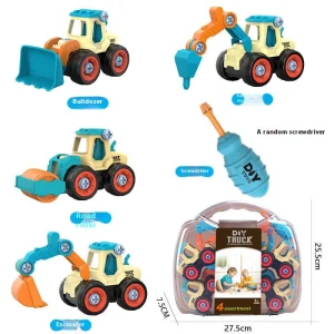 Children's Assembly Engineering Vehicle Disassembly Removable Screw Assembly Toy - Image 19