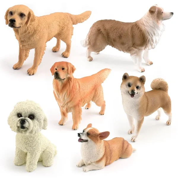 Children's simulation animal famous dog model Shiba Inu Teddy golden retriever Corgi shepherd dog pet dog decoration ornaments -8c48167a70be4c42a1a3b2d100564755