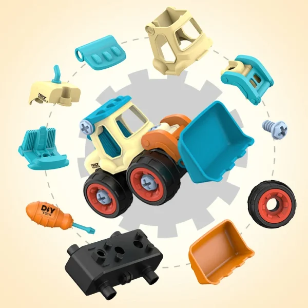 Children's Assembly Engineering Vehicle Disassembly Removable Screw Assembly Toy -8d4cc5182922412d9437b2d6005f6099