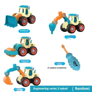 Children's Assembly Engineering Vehicle Disassembly Removable Screw Assembly Toy - Image 6