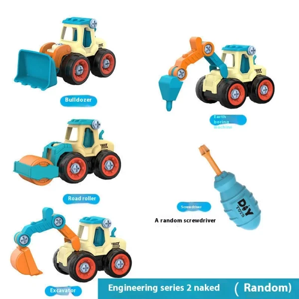 Children's Assembly Engineering Vehicle Disassembly Removable Screw Assembly Toy -94e4b96a1efb42b6b5a3b2d6005f6a2b
