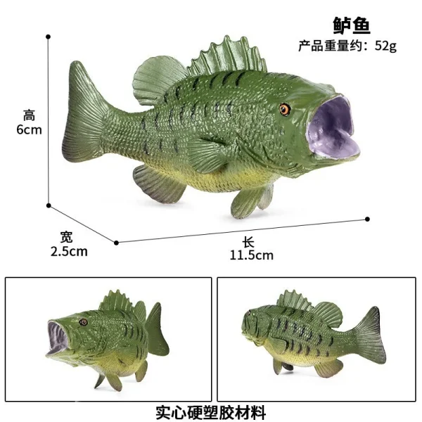 Simulation Cognitive Marine Animal Model Toy Salmon Salmon Large Mouth Bass Golden Gun Fish Tank Landscape Decoration -O1CN011BRgbO1JGVLDMgnUS 2200619751001 0 cib