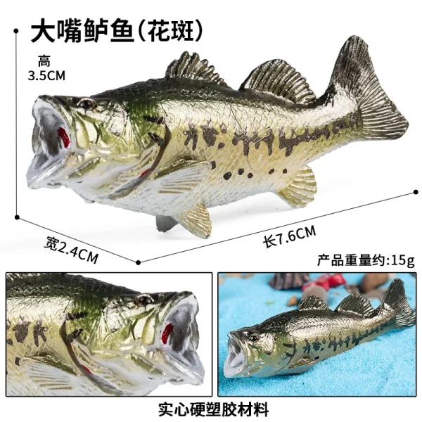 Simulation Cognitive Marine Animal Model Toy Salmon Salmon Large Mouth Bass Golden Gun Fish Tank Landscape Decoration -O1CN013kOwOe1JGVGFKE66P 2200619751001 0 cib 1