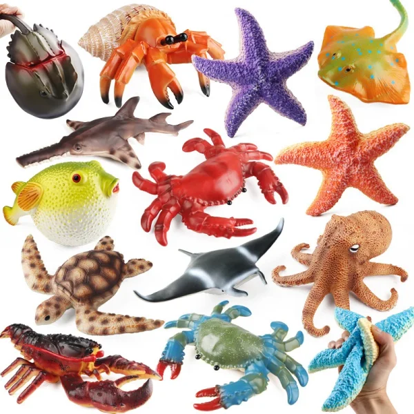 Explosive simulation of marine animal model children soft rubber puffer octopus lobster starfish crab horseshoe toy gift -O1CN01B1v7Zt2B3faCbkQCb 4262828283 0 cib