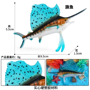 Simulation Cognitive Marine Animal Model Toy Salmon Salmon Large Mouth Bass Golden Gun Fish Tank Landscape Decoration - Image 35