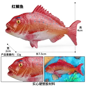 Simulation Cognitive Marine Animal Model Toy Salmon Salmon Large Mouth Bass Golden Gun Fish Tank Landscape Decoration - Image 47