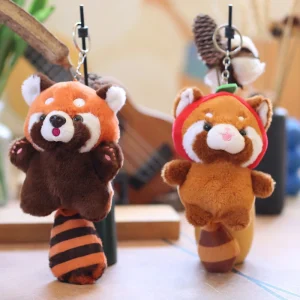Red panda | Ailurus fulgens Pp cotton Plush Doll keychain | plush pendant Toy - Image 1