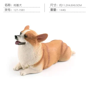 Children's simulation animal famous dog model Shiba Inu Teddy golden retriever Corgi shepherd dog pet dog decoration ornaments - Image 15