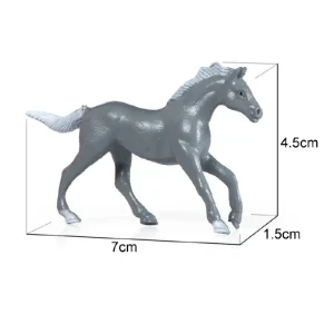 Mini simulation solid horse model 8 suit steed horse horse wild horse animal vinyl ornaments toy hand - Image 2