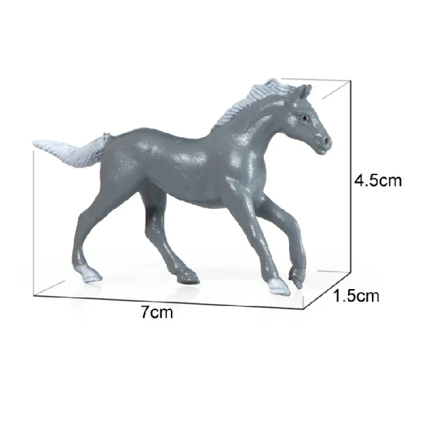 Mini simulation solid horse model 8 suit steed horse horse wild horse animal vinyl ornaments toy hand -b408155460eb431ab5cab2d100566299