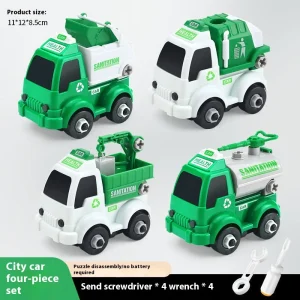 Children's Assembly Engineering Vehicle Disassembly Removable Screw Assembly Toy - Image 13