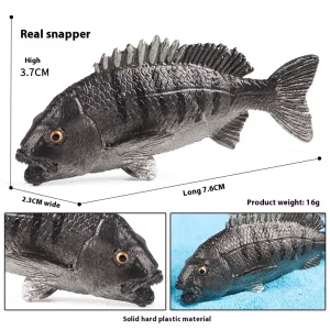 Simulation Cognitive Marine Animal Model Toy Salmon Salmon Large Mouth Bass Golden Gun Fish Tank Landscape Decoration - Image 7