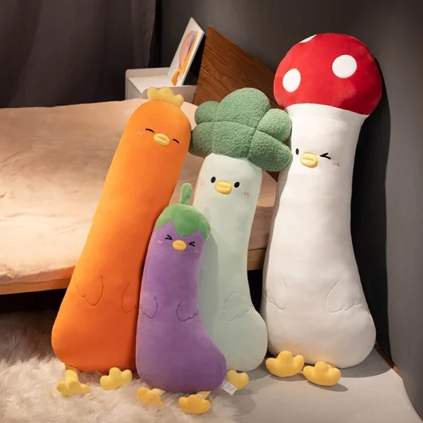 Vegetable Plush Pillow Toys – Mushroom & Carrot Soft Pillows -fa08c9e65b474745ba1bb2db005893f1