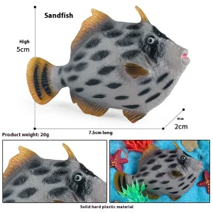 Simulation Cognitive Marine Animal Model Toy Salmon Salmon Large Mouth Bass Golden Gun Fish Tank Landscape Decoration - Image 24