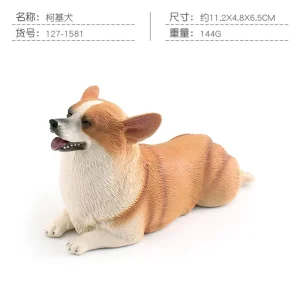 Children's simulation animal famous dog model Shiba Inu Teddy golden retriever Corgi shepherd dog pet dog decoration ornaments - Image 9
